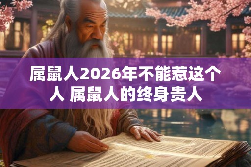 属鼠人2026年不能惹这个人 属鼠人的终身贵人 属鼠人2026年不能惹这个人 属鼠人的终身贵人
