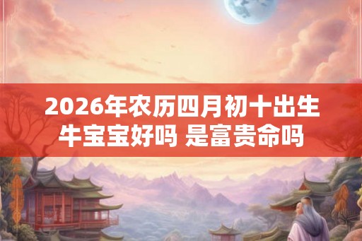 2026年农历四月初十出生牛宝宝好吗 是富贵命吗