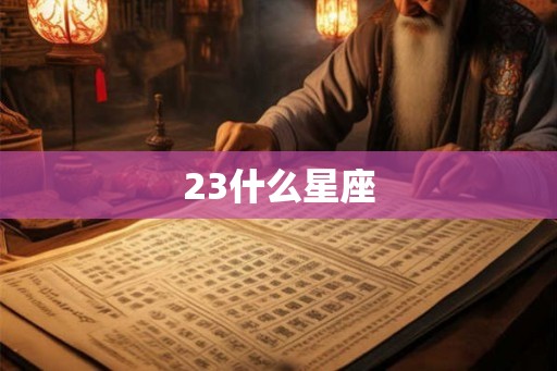 23什么星座 23什么星座