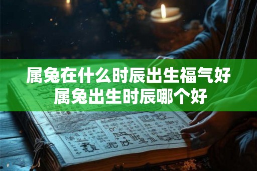 属兔在什么时辰出生福气好 属兔出生时辰哪个好
