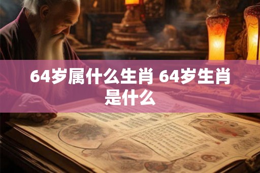 64岁属什么生肖 64岁生肖是什么