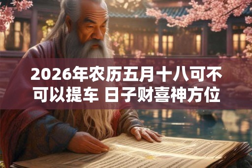 2026年农历五月十八可不可以提车 日子财喜神方位