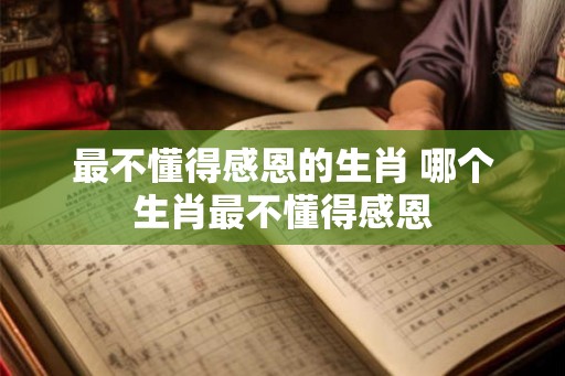 最不懂得感恩的生肖 哪个生肖最不懂得感恩 最不懂得感恩的生肖 哪个生肖最不懂得感恩