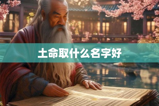 土命取什么名字好