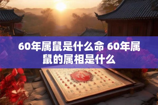 60年属鼠是什么命 60年属鼠的属相是什么