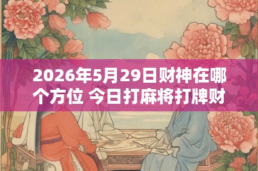 2026年5月29日财神在哪个方位 今日打麻将打牌财神方位 2026年5月29日财神在哪个方位 今日打麻将打牌财神方位