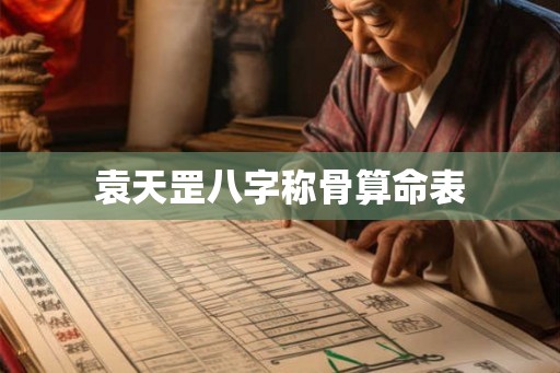 袁天罡八字称骨算命表