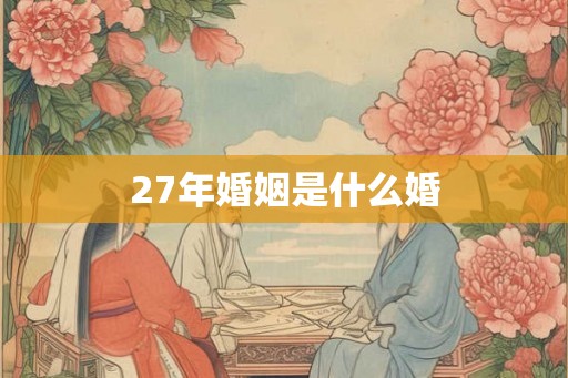 27年婚姻是什么婚