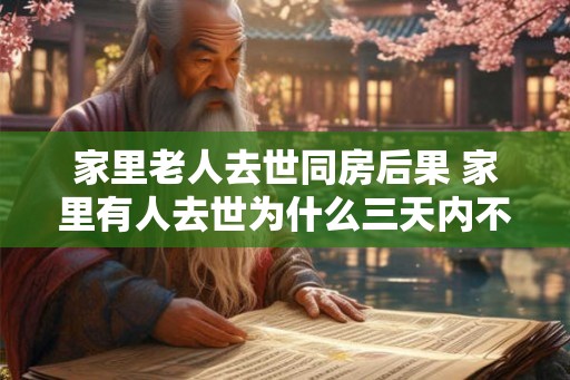 家里老人去世同房后果 家里有人去世为什么三天内不能去别人家 家里老人去世同房后果 家里有人去世为什么三天内不能去别人家