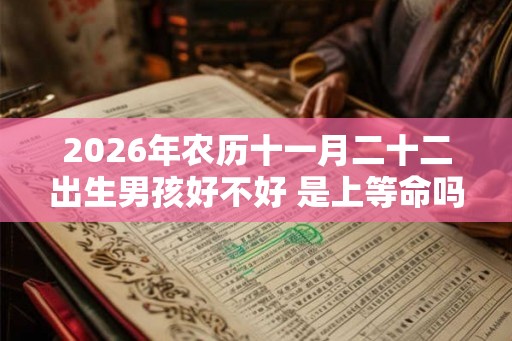 2026年农历十一月二十二出生男孩好不好 是上等命吗