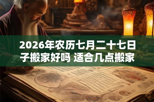 2026年农历七月二十七日子搬家好吗 适合几点搬家