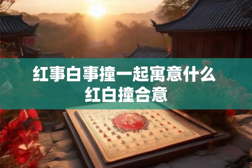 红事白事撞一起寓意什么 红白撞合意
