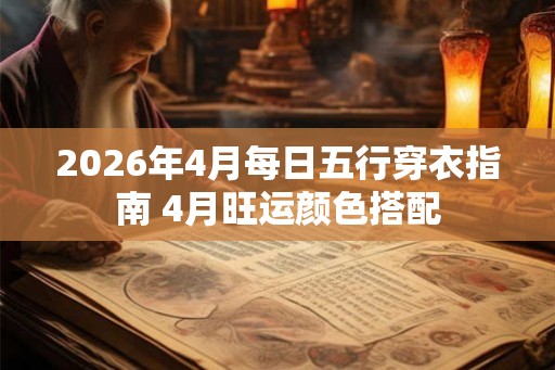 2026年4月每日五行穿衣指南 4月旺运颜色搭配