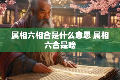 属相六相合是什么意思 属相六合是啥