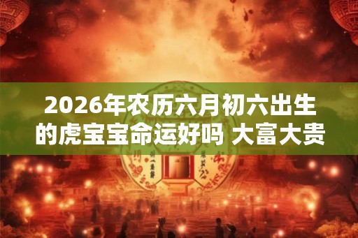 2026年农历六月初六出生的虎宝宝命运好吗 大富大贵吗