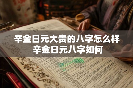辛金日元大贵的八字怎么样 辛金日元八字如何