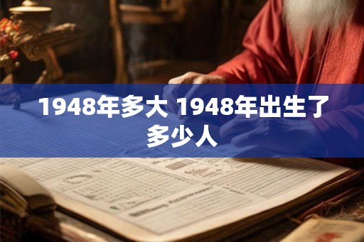 1948年多大 1948年出生了多少人