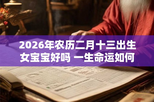 2026年农历二月十三出生女宝宝好吗 一生命运如何