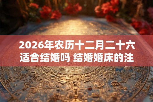 2026年农历十二月二十六适合结婚吗 结婚婚床的注意事项 2026年农历十二月二十六适合结婚吗 结婚婚床的注意事项
