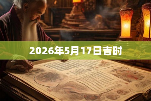 2026年5月17日吉时 2026年5月17日吉时