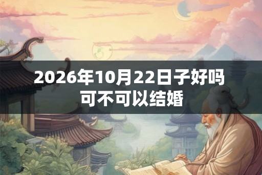2026年10月22日子好吗 可不可以结婚