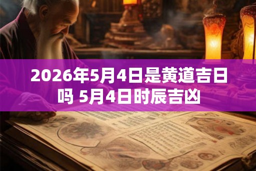 2026年5月4日是黄道吉日吗 5月4日时辰吉凶 2026年5月4日是黄道吉日吗 5月4日时辰吉凶