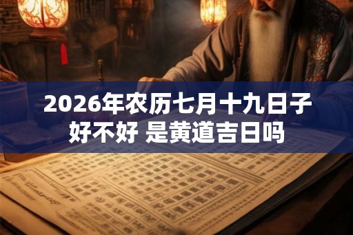 2026年农历七月十九日子好不好 是黄道吉日吗 2026年农历七月十九日子好不好 是黄道吉日吗