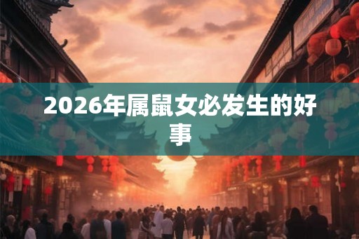 2026年属鼠女必发生的好事 2026年属鼠女必发生的好事