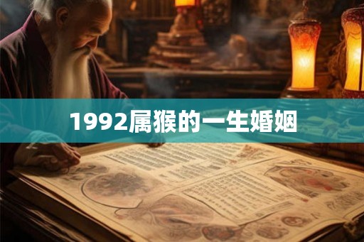 1992属猴的一生婚姻