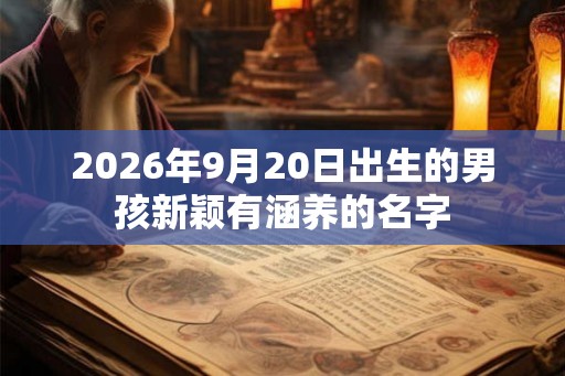 2026年9月20日出生的男孩新颖有涵养的名字