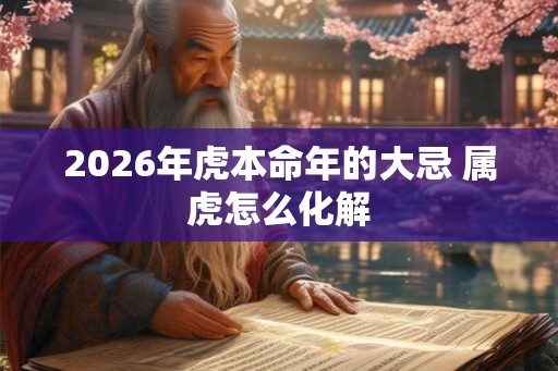 2026年虎本命年的大忌 属虎怎么化解