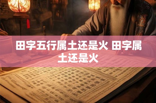 田字五行属土还是火 田字属土还是火