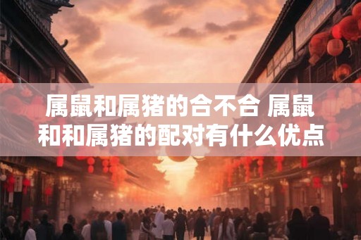 属鼠和属猪的合不合 属鼠和和属猪的配对有什么优点