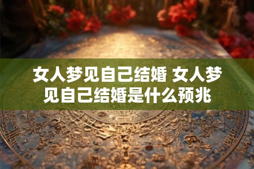 女人梦见自己结婚 女人梦见自己结婚是什么预兆
