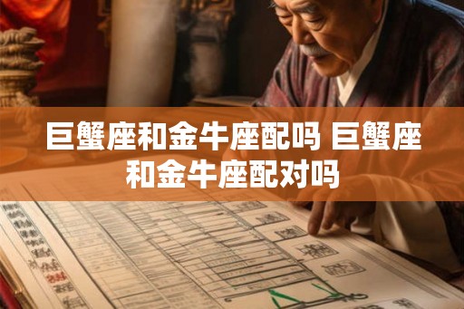 巨蟹座和金牛座配吗 巨蟹座和金牛座配对吗