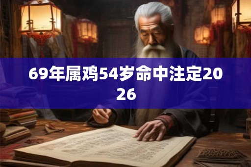 69年属鸡54岁命中注定2026