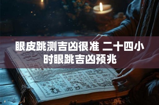 眼皮跳测吉凶很准 二十四小时眼跳吉凶预兆