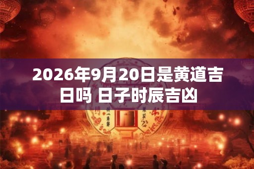 2026年9月20日是黄道吉日吗 日子时辰吉凶 2026年9月20日是黄道吉日吗 日子时辰吉凶