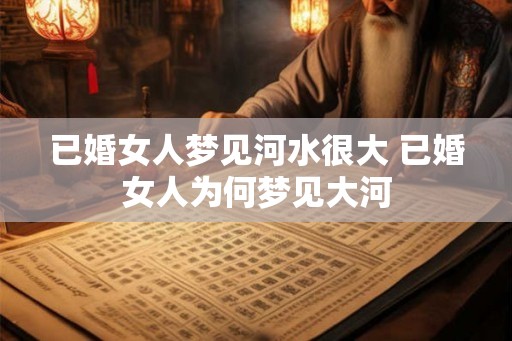 已婚女人梦见河水很大 已婚女人为何梦见大河 已婚女人梦见河水很大 已婚女人为何梦见大河