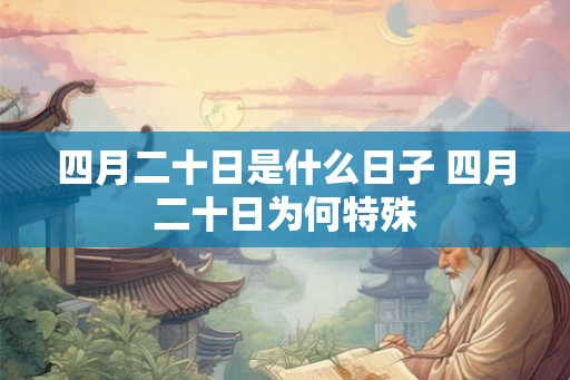 四月二十日是什么日子 四月二十日为何特殊