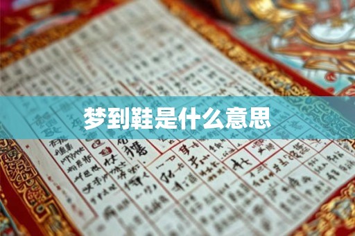 梦到鞋是什么意思