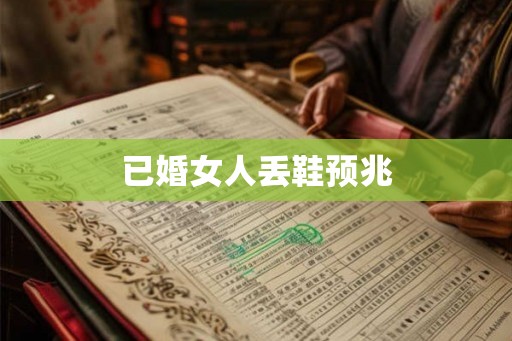 已婚女人丢鞋预兆