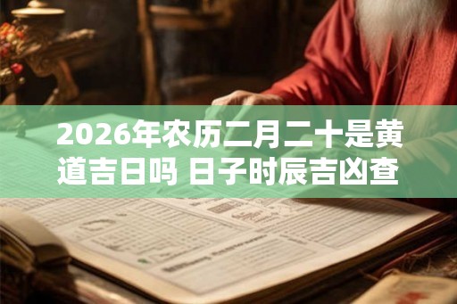2026年农历二月二十是黄道吉日吗 日子时辰吉凶查询