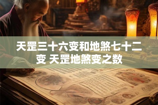 天罡三十六变和地煞七十二变 天罡地煞变之数