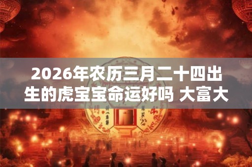 2026年农历三月二十四出生的虎宝宝命运好吗 大富大贵吗 2026年农历三月二十四出生的虎宝宝命运好吗 大富大贵吗
