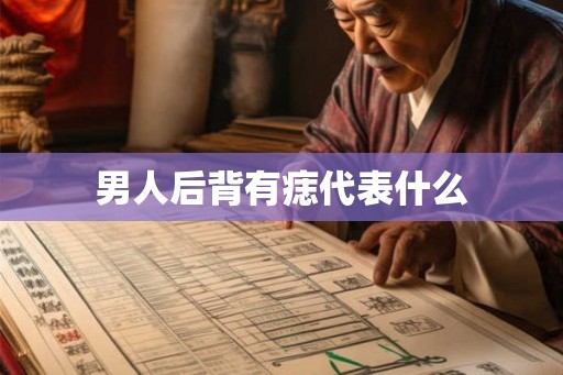 男人后背有痣代表什么 男人后背有痣代表什么