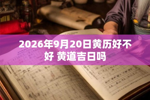 2026年9月20日黄历好不好 黄道吉日吗
