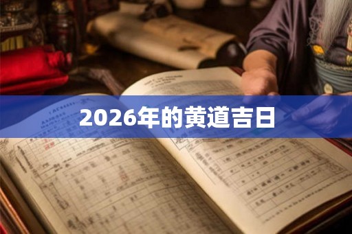 2026年的黄道吉日