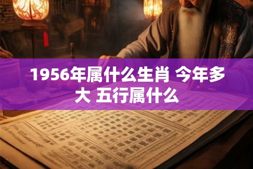 1956年属什么生肖 今年多大 五行属什么