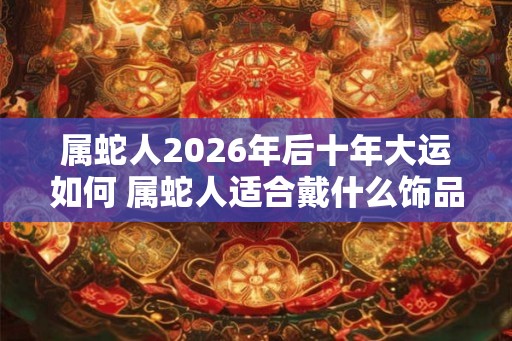 属蛇人2026年后十年大运如何 属蛇人适合戴什么饰品 属蛇人2026年后十年大运如何 属蛇人适合戴什么饰品